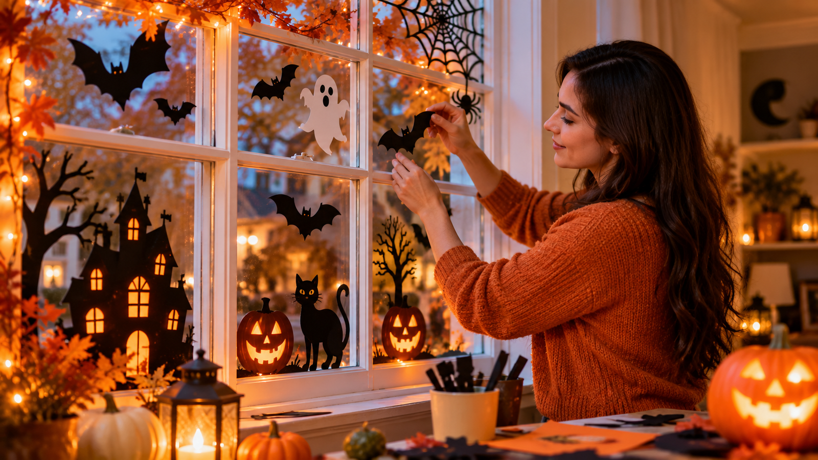 How to Make Halloween Window Decorations Look Professional