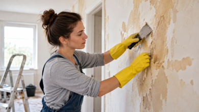 how to remove wallpaper glue