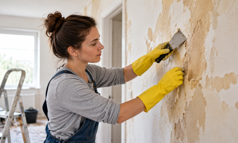how to remove wallpaper glue