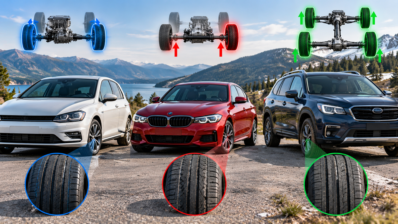 How often to rotate tires with different drivetrains?