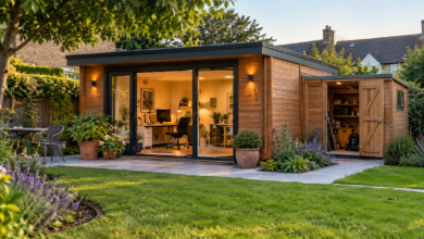 Garden Office with Shed