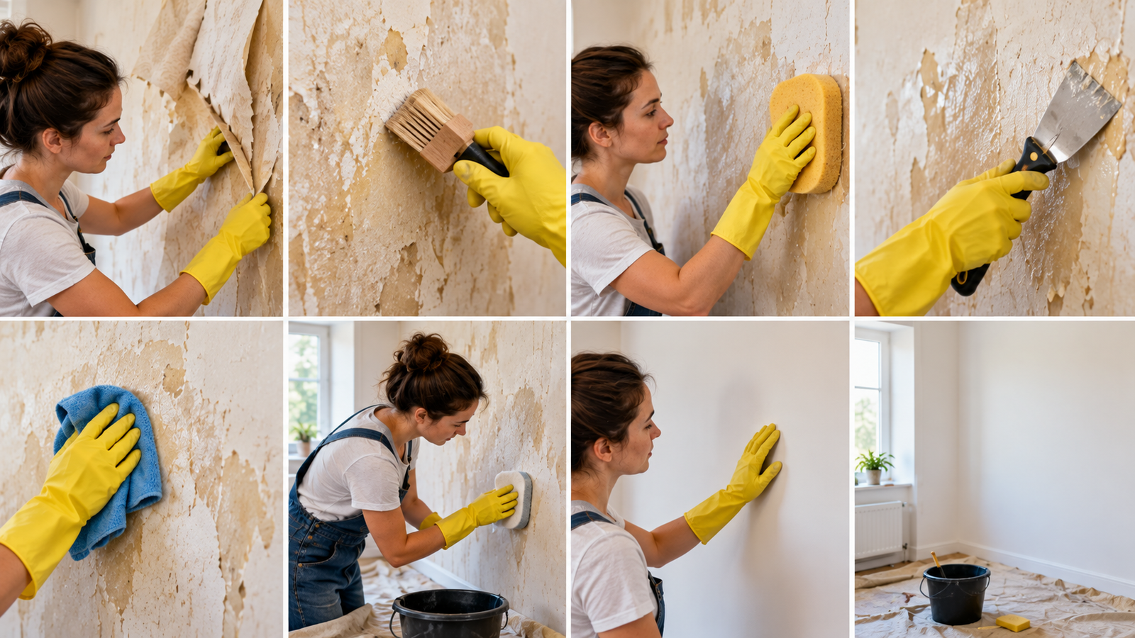 Step-by-step: how to remove wallpaper glue[
